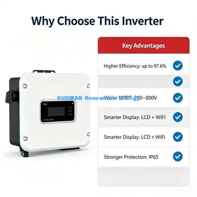 Akıllı Soğutma Şebekesi Tie PV Inverter 208/220/230V Çıkış Ev Güneş Enerjisi Sistemi