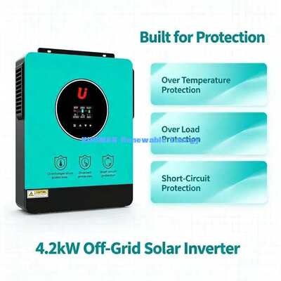 24V Batarya Hibrit Güneş Inverteri 4200W Şebeke Bağlı Şebeke İndirme Ev Güneş Sistemi