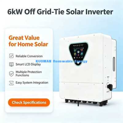 6000W Hybrid Solar Inverter Parallel Function 6 Units Max For Residential Use