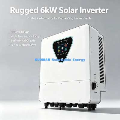 IP65 Dış Mekan Su Geçirmez 6KW Güneş Hibrit İnvertör Şebekeden Bağımsız Yedek Enerji Kaynağı
