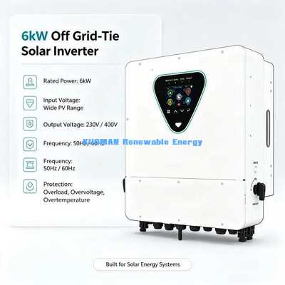 Hepsi Bir Arada 6KW Güneş Hibrit İnvertör Şarj Cihazı Şebekeden Bağımsız Yedekleme Acil Durum Gücü