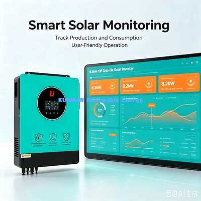 8.2kW 48V Hibrit Güneş Inverteri Şebeke Bağlı ve Şebeke dışı Ev Güneş Enerjisi Sistemi