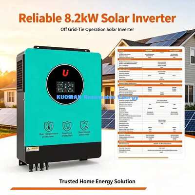 8200VA Hibrit Güneş İnvertörü 230V AC Çıkış 90-450VDC Geniş PV Voltaj Aralığı