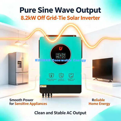 48V Kurşun Asit Lityum Pil Uyumlu 8.2KW Şebeke Hibrit Güneş İnvertörü