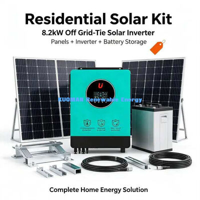 Wide PV Voltage 90-450V 8.2KW On Off Grid Solar Inverter for Solar Panel Array