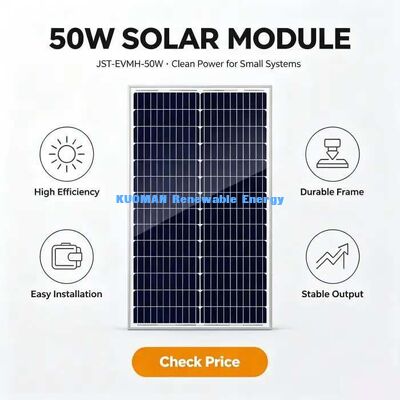 Ağır 50W Güneş Paneli Alüminyum Çerçeve Tekne ve Bahçe Işığı için Tempered Cam