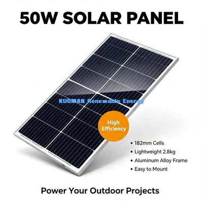 Dayanıklı 50W Monocrystalline Güneş Paneli Rüzgar Kar Dayanıklı Alüminyum Alaşım Çerçeve