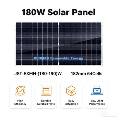 Konut Çatı ve Bahçe Güvenlik Kamera Gücü, Bizim Kalıcı 180W-190W PV Güneş Paneli