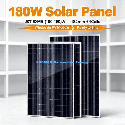 Dört Mevsim Enerji Üretimi, Düşük Sıcaklık Kaybı 182mm 64 Hücreli 180-190W Güneş Paneli
