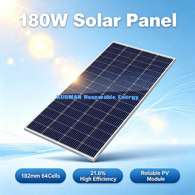 Dayanıklı 5400Pa Rüzgar Dayanıklı 180‐190W Monocrystalline Güneş Enerjisi Paneli Dış Kullanım için