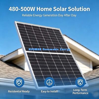 Ev Çatısı İçin Sınıf 1 Yangın Dayanımlı 485W Çift Yüzlü Güneş PV Paneli
