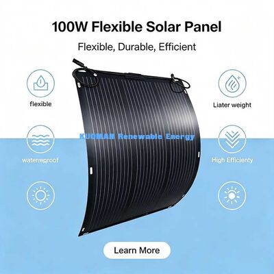 Hafif 105W Eğilebilir Güneş Paneli, MC4 Plug-and-Play Güneş Paneli Dışarıda Şebeke Dışındaki Projeler İçin