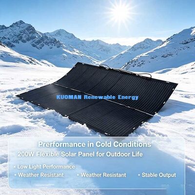 200W su geçirmez esnek güneş paneli, deniz RV off-Grid enerji için Anti-Mikro-Çökme Eğilebilir Güneş Modülü