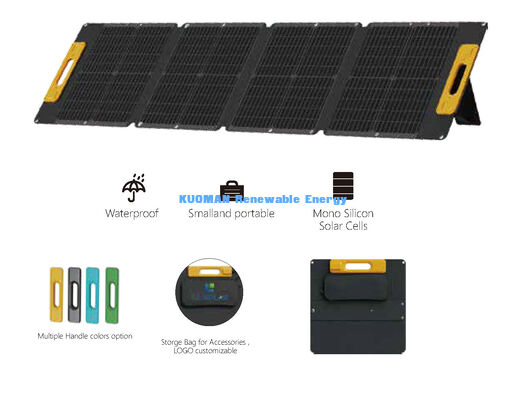 Portatif Katlanabilir 100W Güneş Şarj cihazı, Elektrik İstasyonu ve Dış Cihazlar için 19.4V Monokristalin Güneş Paneli