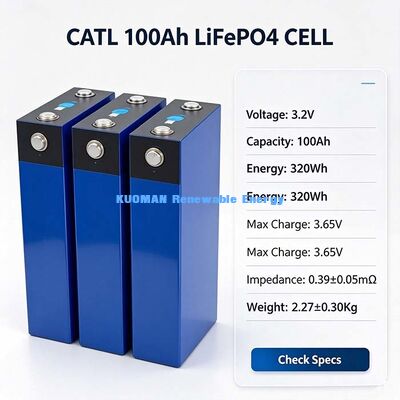Yeni sınıf A 300Ah 3.2V LiFePO4 Prismatik Pil Hücresi, Elektrik Gücü Depolama Sistemi için 320Wh Lityum Hücresi