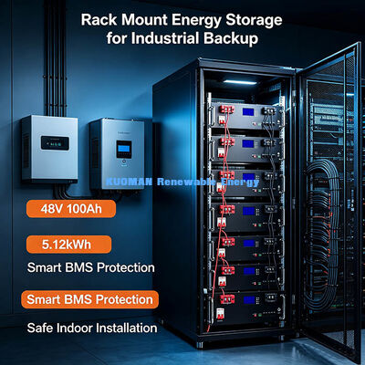 Doğrudan Rack-Mount LiFePO4 Bataryası 48V 100Ah Ticari ve Ev Güneş Dolabı Sistemi için