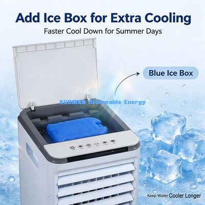 High Airflow Evaporative Cooler 600m³/h, Portable Water Cooler Fan for Living Room